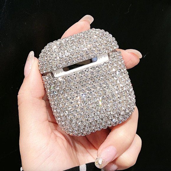 AirPods Case Cover Bling Iced Out Crystal Studs - Picture 4 of 5